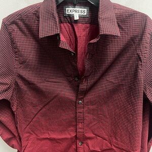 Express Men's Red Checkered Shirt